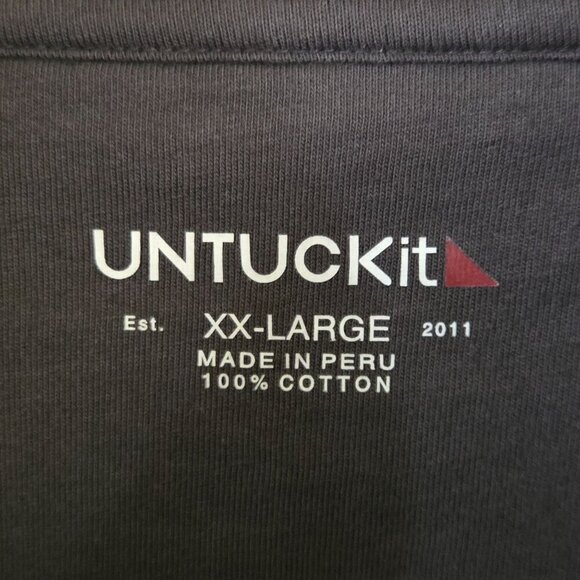 Untuckit Tosin Shawl Collar Button Front Jacket Navy Size XXL - Picture 4 of 6